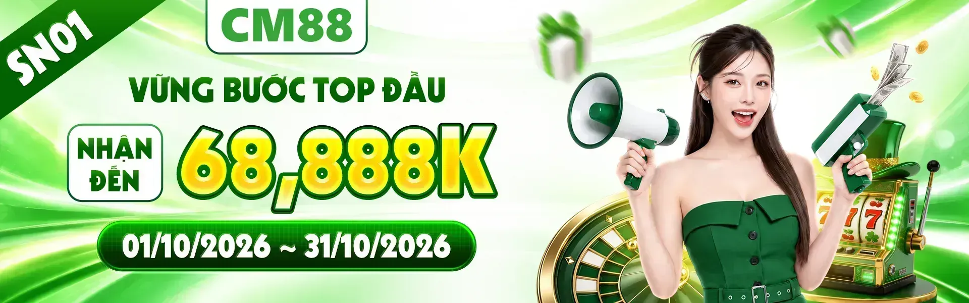 2. Mừng sinh nhật CM88, kho quà tặng phong phú đang chờ hội viên đón nhận. Đăng ký tài khoản ngay để cập nhật chương trình và không bỏ lỡ ưu đãi.